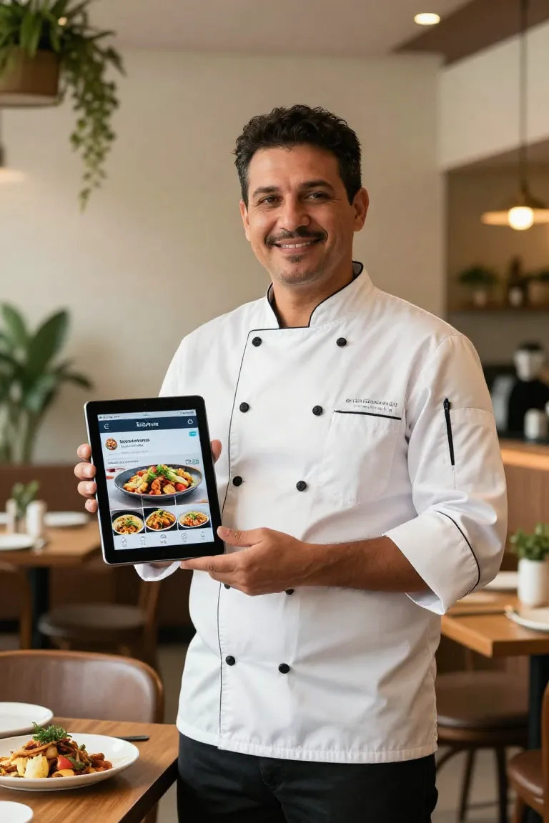 vídeos de restaurantes — exemplo criado na Influenciador IA