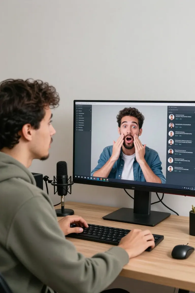 avatar falante com ia — exemplo criado na Influenciador IA