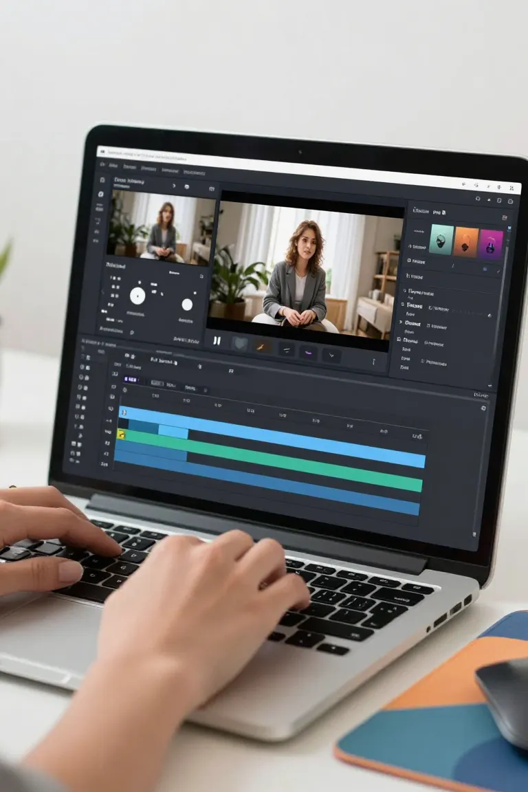 Alternativa ao CapCut: Editor com IA - Depois