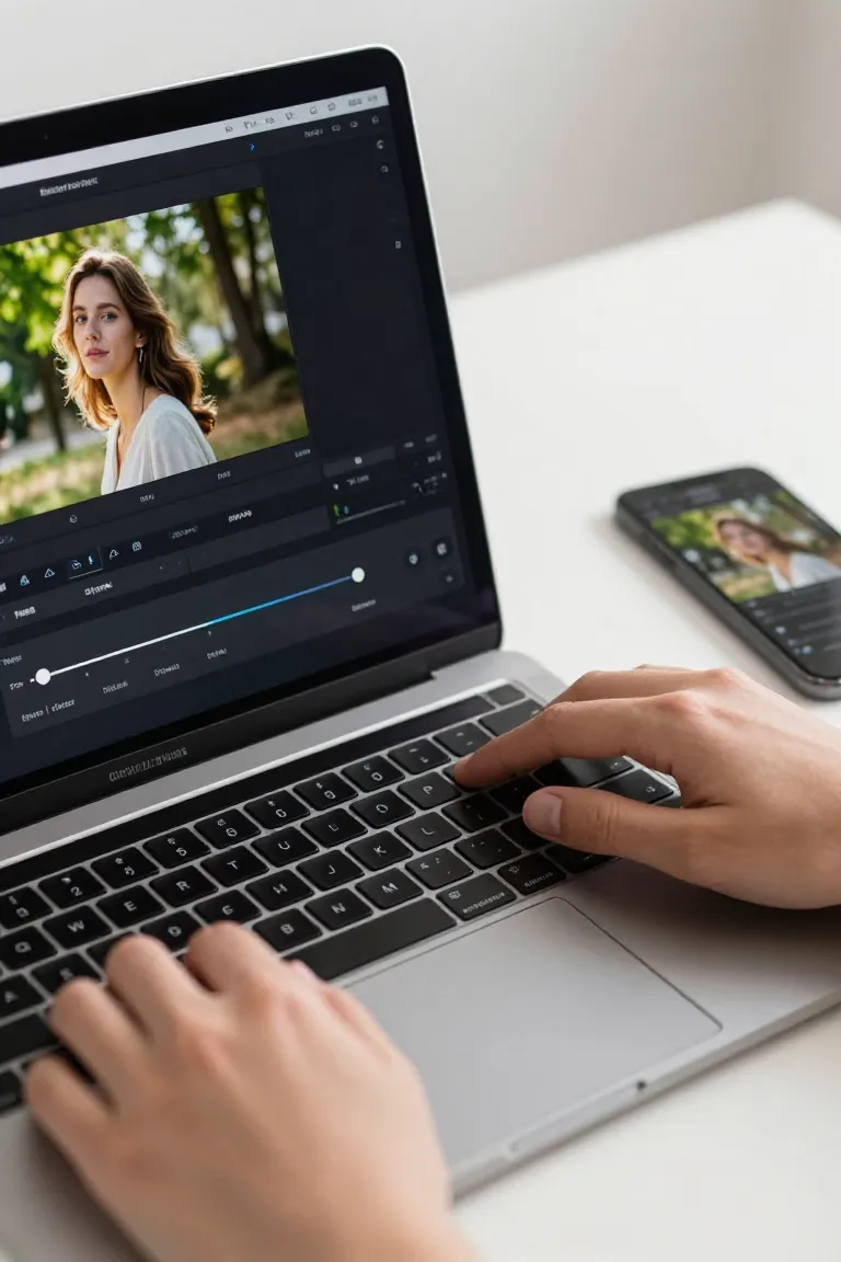 clarear video escuro — exemplo criado na Influenciador IA
