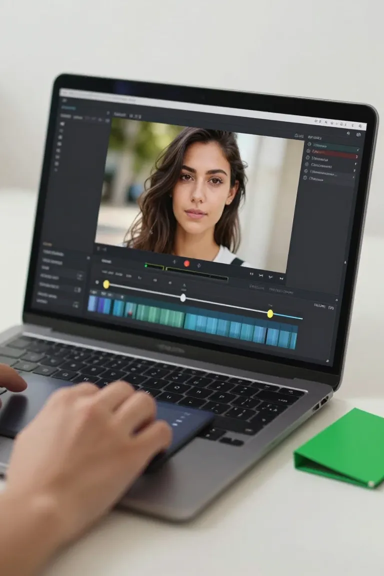 desfocar fundo de video — exemplo criado na Influenciador IA