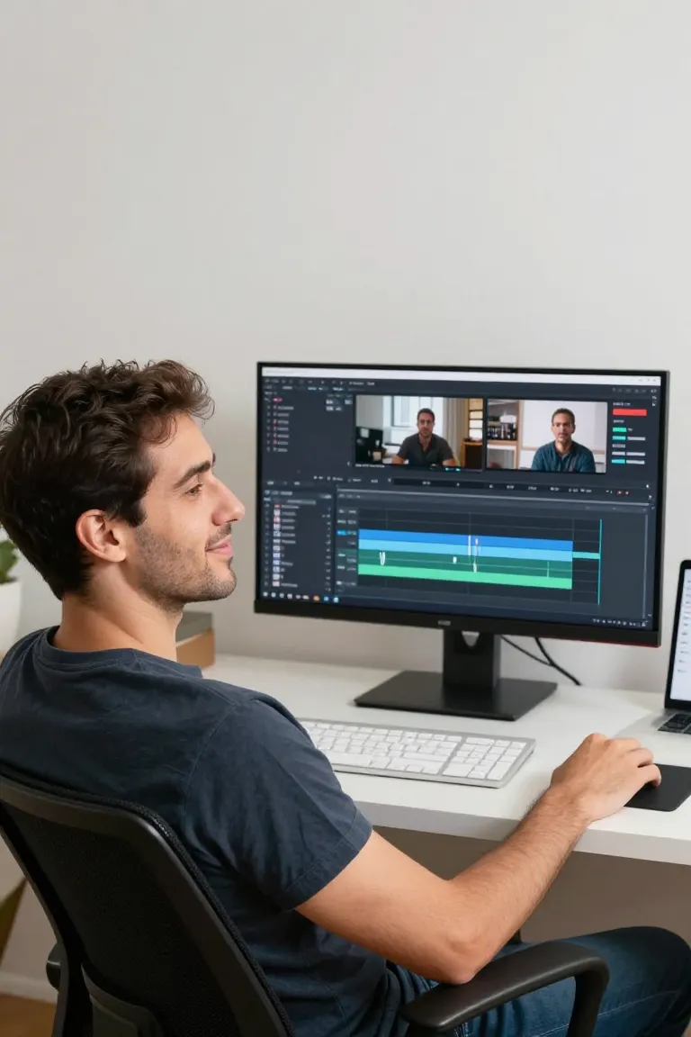 Editor de Vídeo Automático com IA - Depois