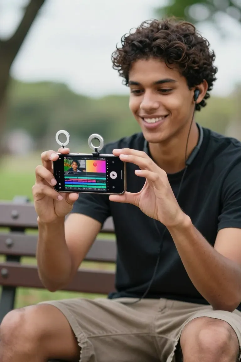 Editor de Vídeo pelo Celular com IA - Depois