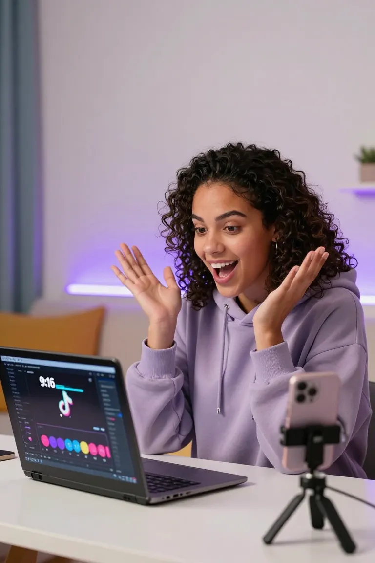 Editor de Vídeo para TikTok com IA - Depois