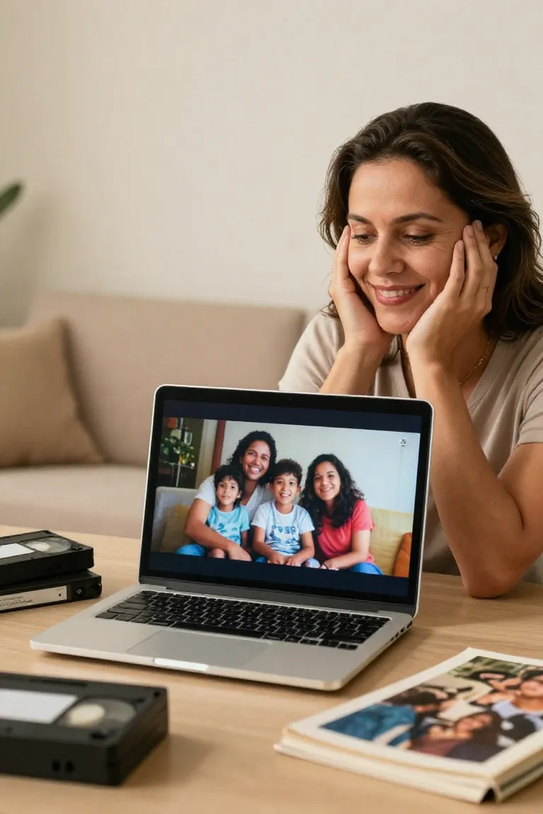restaurar qualidade de video — exemplo criado na Influenciador IA