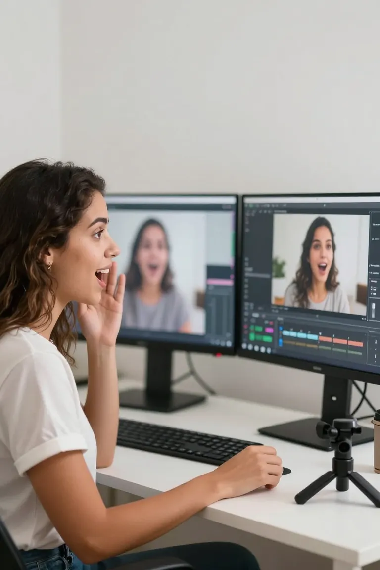 tirar desfoque de video — exemplo criado na Influenciador IA