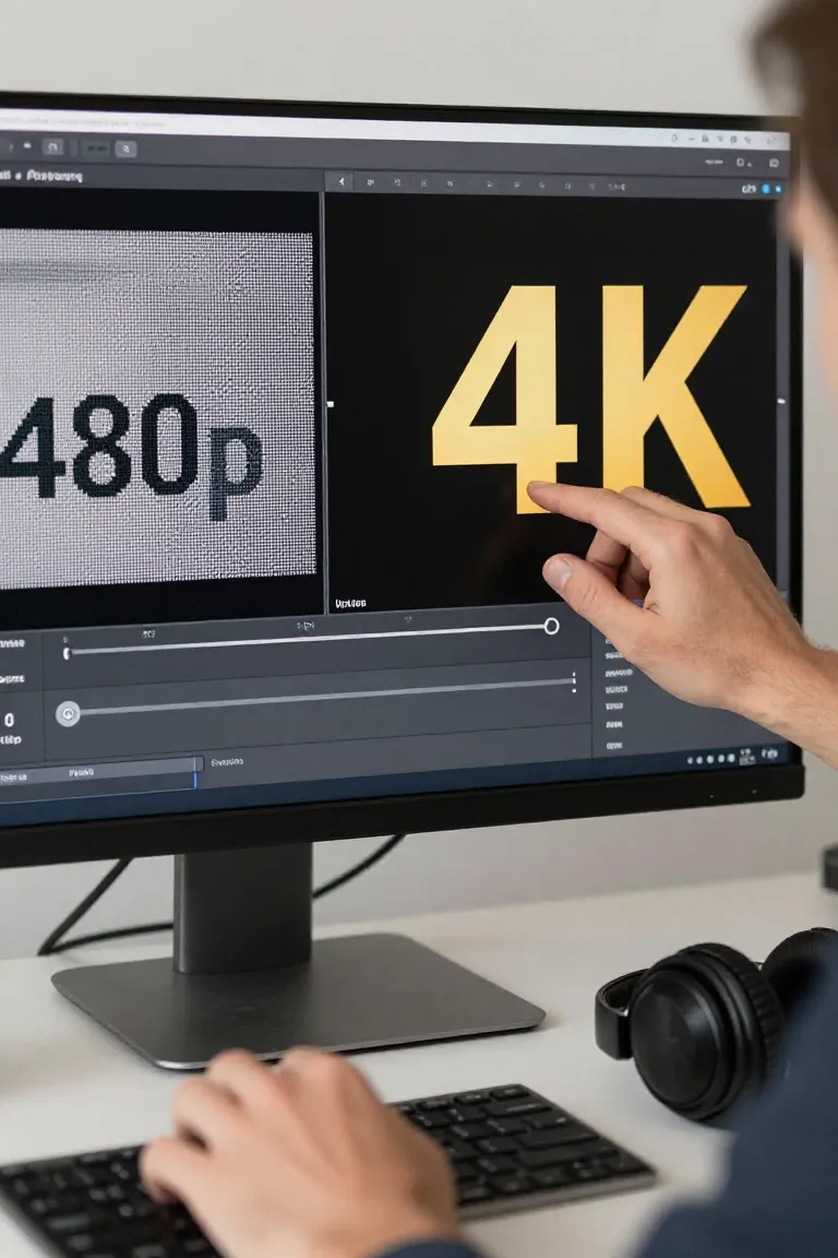Upscale Video: Resolução 4K com IA - Depois