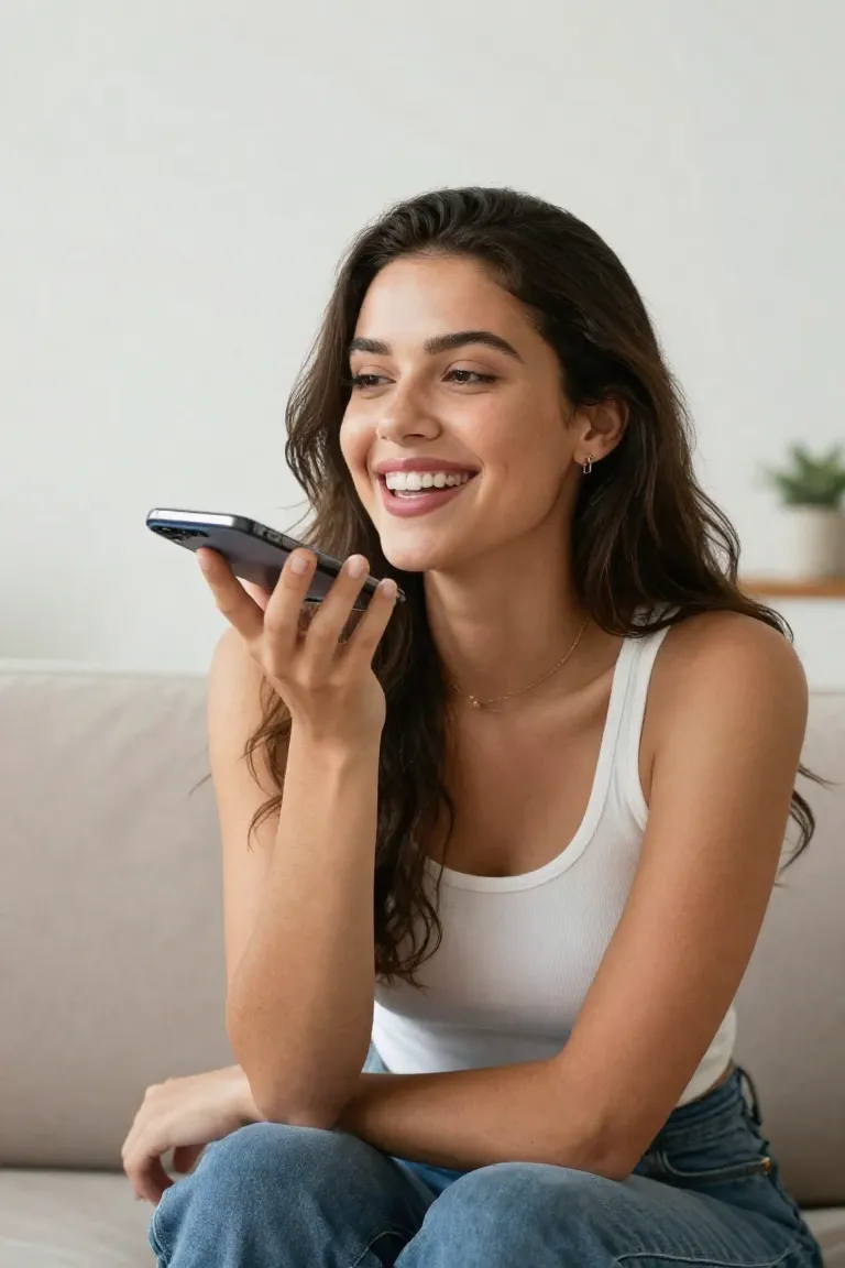 aplicativo para mudar a voz no whatsapp — exemplo criado na Influenciador IA