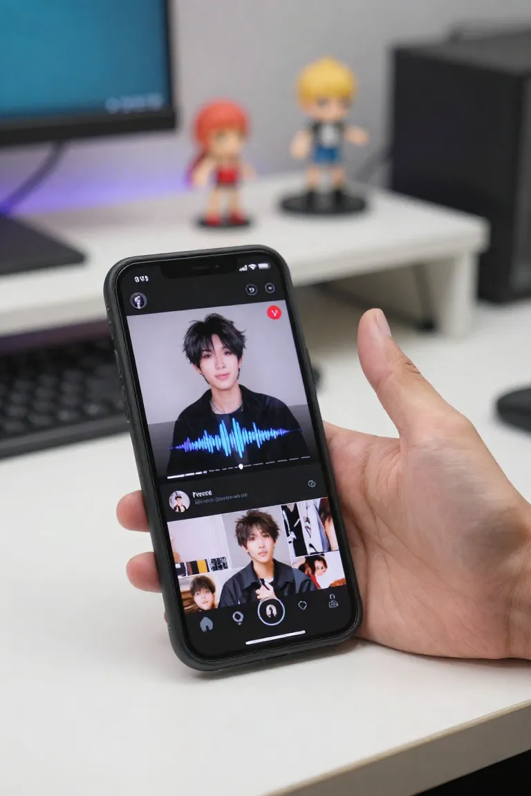 Modificador de Voz Anime com IA - Depois