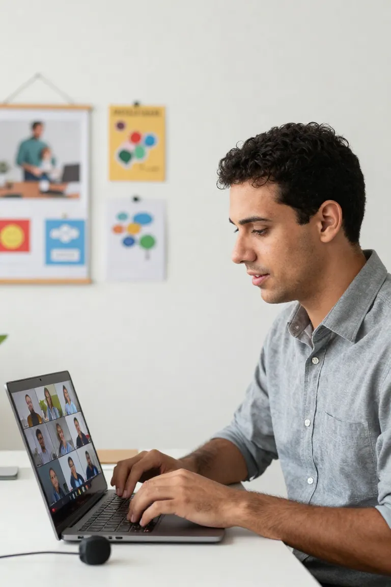 modificador de voz para google meet — exemplo criado na Influenciador IA