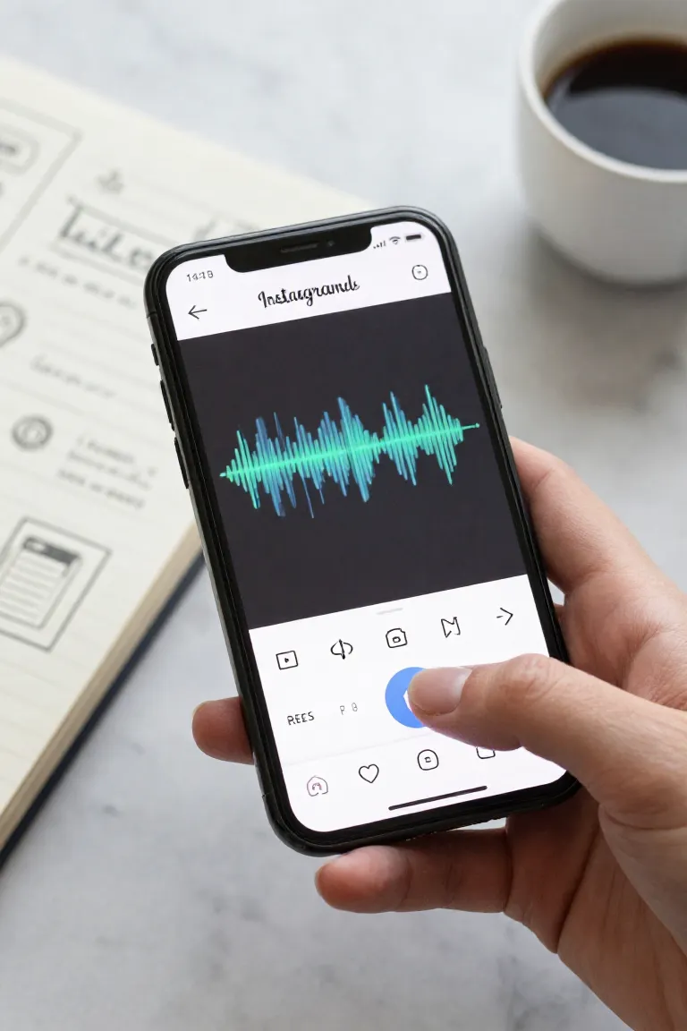 modificador de voz para instagram — exemplo criado na Influenciador IA