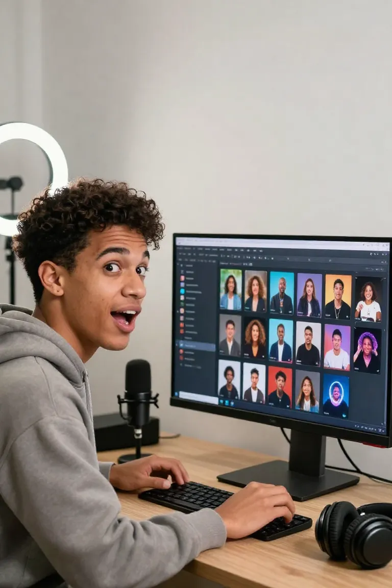voice mod — exemplo criado na Influenciador IA