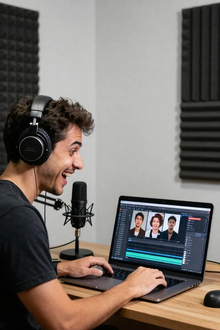 voz de famoso ia — exemplo criado na Influenciador IA