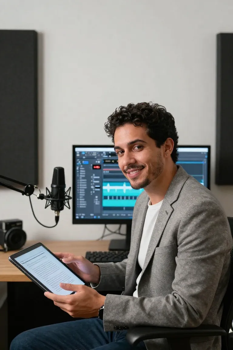 Voz de Narrador IA: Tom Profissional - Depois