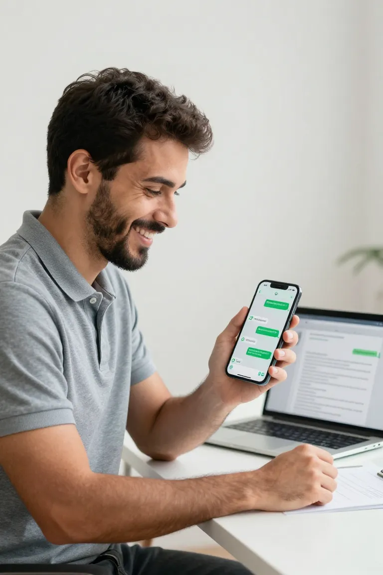 transformar texto em audio whatsapp — exemplo criado na Influenciador IA