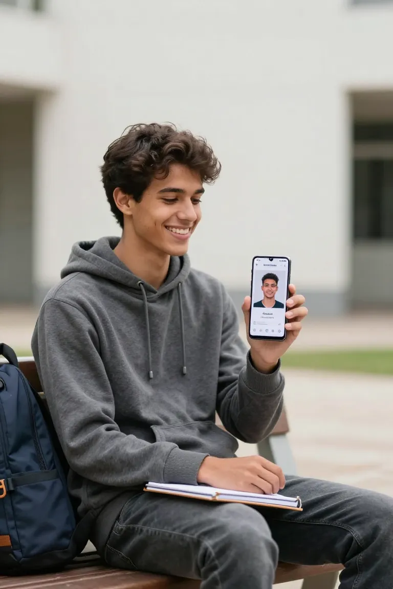 face swap android — exemplo criado na Influenciador IA