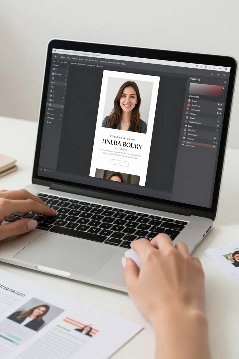 face swap canva — exemplo criado na Influenciador IA