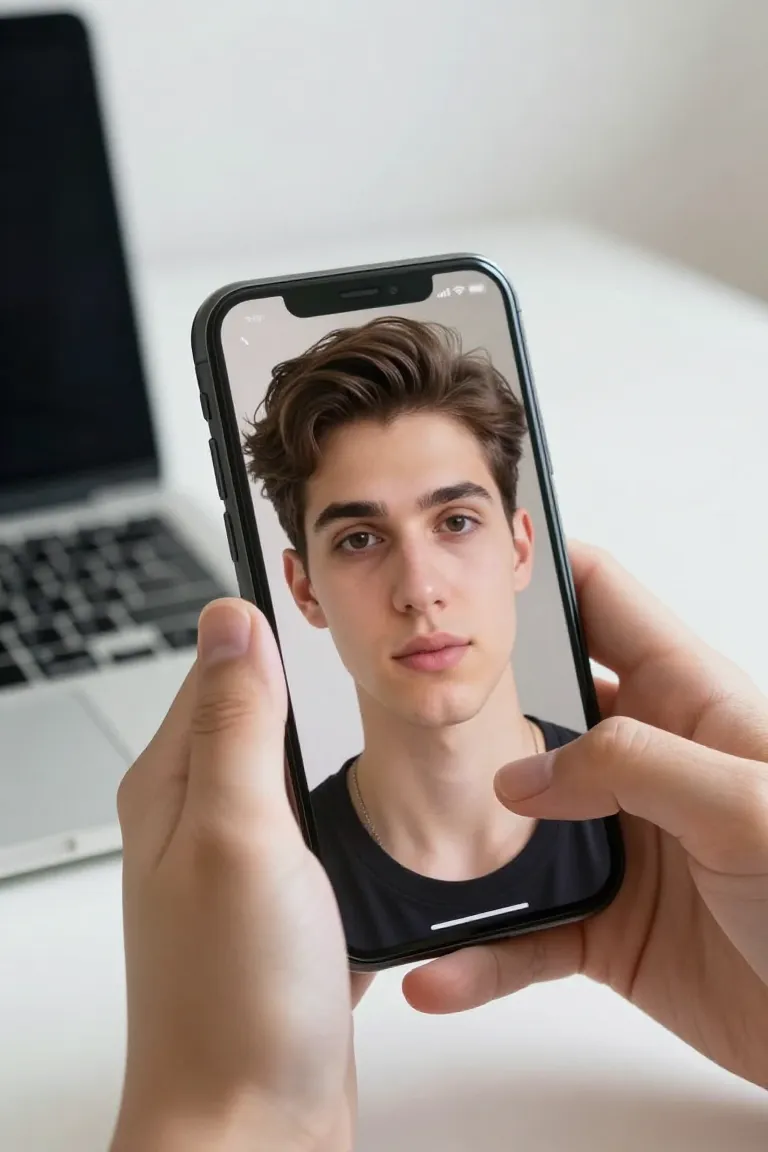 face swap telegram — exemplo criado na Influenciador IA